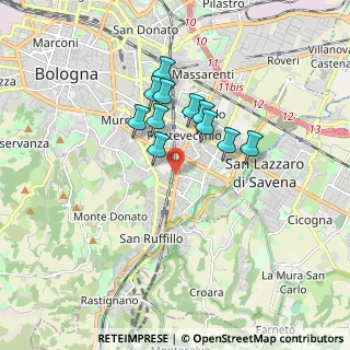 Mappa Via delle Armi, 40137 Bologna BO, Italia (1.34909)