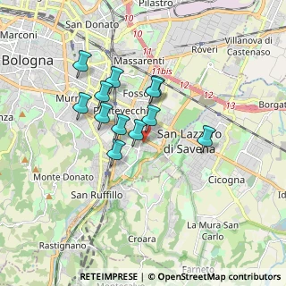 Mappa Via Firenze, 40139 Bologna BO, Italia (1.38917)
