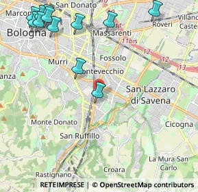 Mappa Via Cavazzoni Francesco, 40141 Bologna BO, Italia (2.9125)