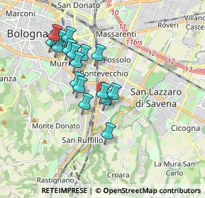 Mappa Via Cavazzoni Francesco, 40141 Bologna BO, Italia (1.58765)