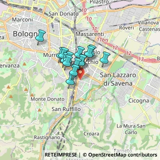 Mappa Via Cavazzoni Francesco, 40139 Bologna BO, Italia (1.09333)
