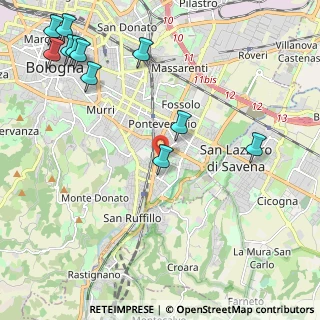 Mappa Via Cavazzoni Francesco, 40139 Bologna BO, Italia (2.87818)