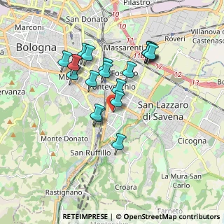 Mappa Via Francesco Cavazzoni, 40139 Bologna BO, Italia (1.6585)