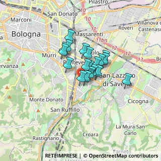 Mappa Via Francesco Cavazzoni, 40139 Bologna BO, Italia (1.0225)