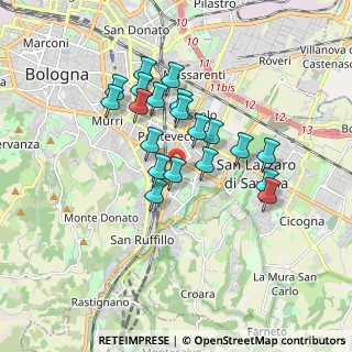 Mappa Via Francesco Cavazzoni, 40139 Bologna BO, Italia (1.498)