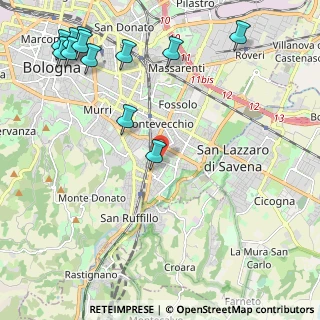 Mappa Via Francesco Cavazzoni, 40139 Bologna BO, Italia (2.95083)