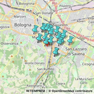 Mappa Via dei Lamponi, 40137 Bologna BO, Italia (1.13)