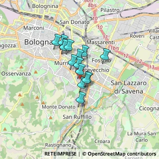 Mappa Via dei Lamponi, 40137 Bologna BO, Italia (1.12)