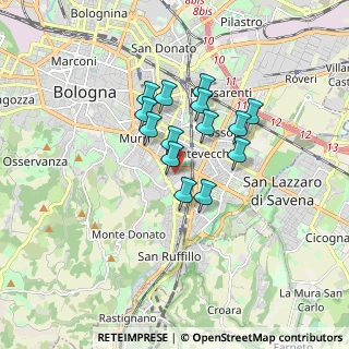 Mappa Via dei Lamponi, 40137 Bologna BO, Italia (1.26143)