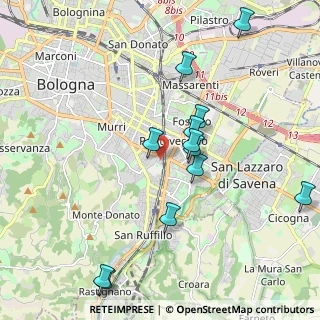 Mappa Via Domenico Morelli, 40137 Bologna BO, Italia (2.10333)