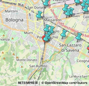 Mappa Via Giorgio Perlasca, 40134 Bologna BO, Italia (2.994)