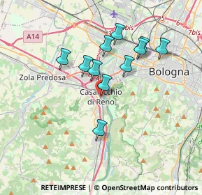 Mappa Via Guglielmo Marconi, 40033 Casalecchio di Reno BO, Italia (3.11364)
