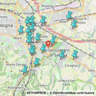 Mappa Via Ferrara, 40139 Bologna BO, Italia (2.08368)