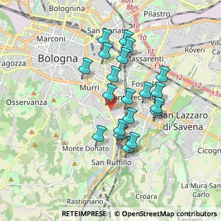 Mappa Via Augusto Romagnoli, 40137 Bologna BO, Italia (1.567)