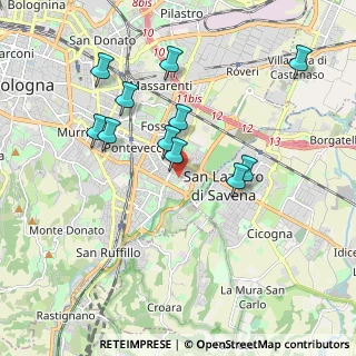 Mappa Via Bartolomeo Maria Dal Monte, 40139 Bologna BO, Italia (1.81545)