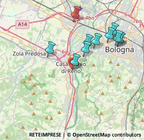 Mappa Via Ronzani, 40033 Casalecchio di Reno BO, Italia (3.89455)