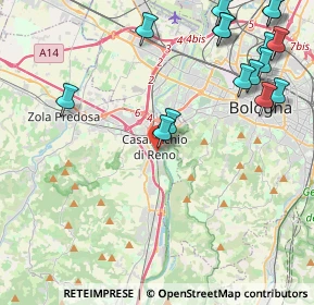 Mappa Via Ronzani, 40033 Casalecchio di Reno BO, Italia (5.5675)