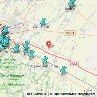 Mappa Via Ca' Fornacetta, 40064 Ozzano dell'Emilia BO, Italia (6.9625)
