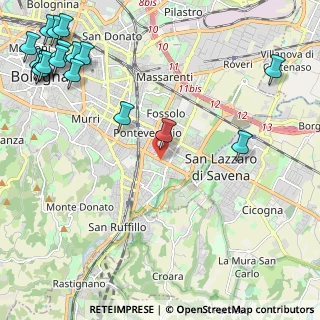 Mappa Via degli Ortolani, 40139 Bologna BO, Italia (3.42278)