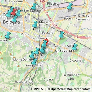 Mappa Via degli Ortolani, 40139 Bologna BO, Italia (2.70059)