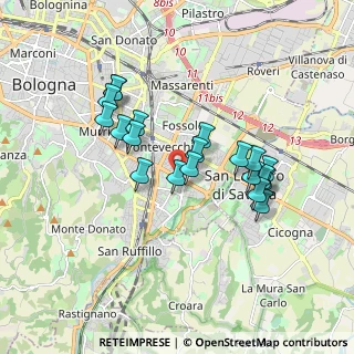 Mappa Via degli Ortolani, 40139 Bologna BO, Italia (1.598)