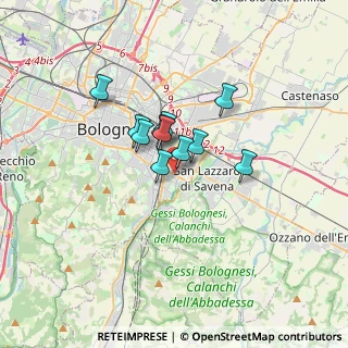 Mappa Via degli Ortolani, 40139 Bologna BO, Italia (2.12273)