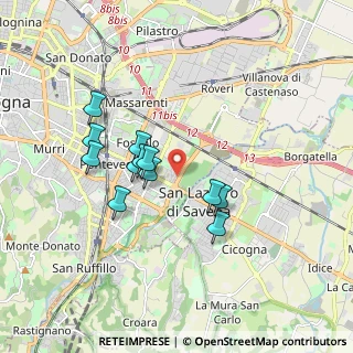Mappa Via Gaetano Tacconi, 40139 Bologna BO, Italia (1.51917)