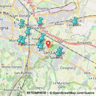 Mappa Via Gaetano Tacconi, 40139 Bologna BO, Italia (1.86273)