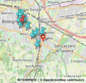 Mappa Via Po, 40139 Bologna BO, Italia (2.0025)