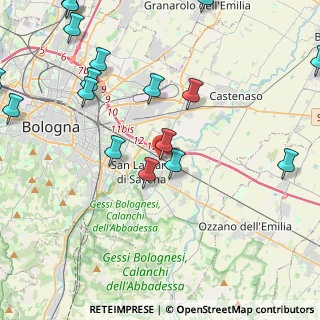 Mappa Via Caduti di Sabbiuno, 40068 San Lazzaro di Savena BO, Italia (5.73588)