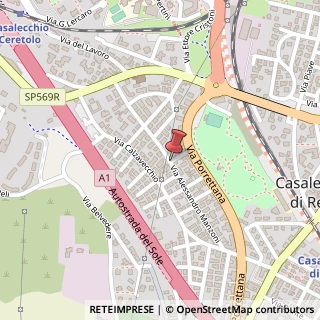 Mappa Via manzoni alessandro 8, 40033 Casalecchio di Reno, Bologna (Emilia Romagna)