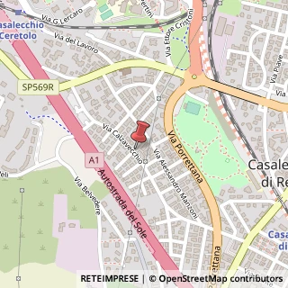 Mappa Via Calzavecchio, 38, 40033 Casalecchio di Reno, Bologna (Emilia Romagna)