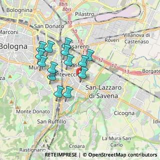 Mappa Via Calanco, 40139 Bologna BO, Italia (1.535)