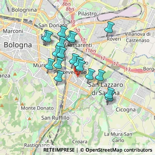 Mappa Lombardia, 40139 Bologna BO, Italia (1.58684)