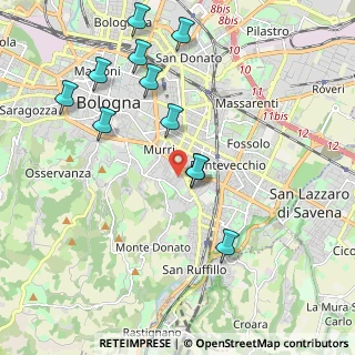 Mappa Via Domenico Guglielmini, 40137 Bologna BO, Italia (2.18545)
