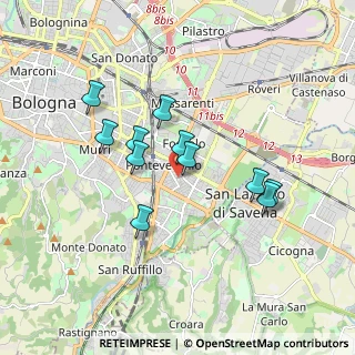 Mappa Via Lombardia, 40139 Bologna BO, Italia (1.55182)