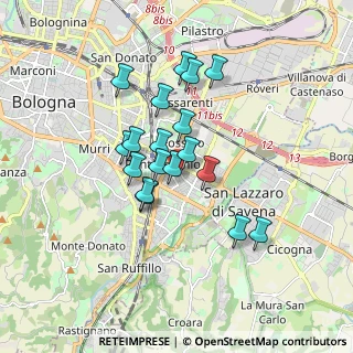 Mappa Via Lombardia, 40139 Bologna BO, Italia (1.395)