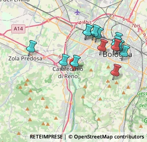 Mappa Via del Canale, 40033 Casalecchio di Reno BO, Italia (3.81929)