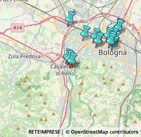 Mappa Via del Canale, 40033 Casalecchio di Reno BO, Italia (3.95188)