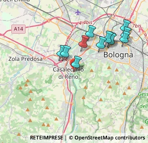 Mappa Via del Canale, 40033 Casalecchio di Reno BO, Italia (3.645)