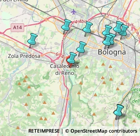 Mappa Via del Canale, 40033 Casalecchio di Reno BO, Italia (4.74083)