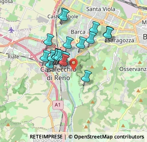 Mappa Via dei Bregoli, 40033 Casalecchio di Reno BO, Italia (1.4385)