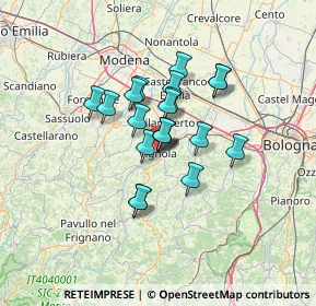 Mappa Via Vermiglio Bonesi, 41058 Vignola MO, Italia (9.2725)