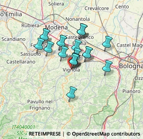 Mappa Via Vermiglio Bonesi, 41058 Vignola MO, Italia (9.912)
