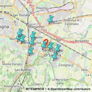 Mappa Piazza Grigoris Lambrakis, 40139 Bologna BO, Italia (1.68273)