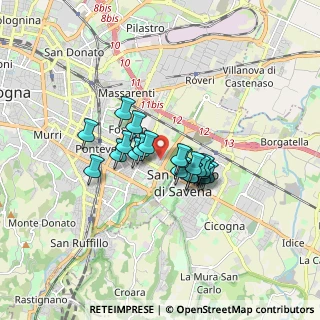 Mappa Piazza Grigoris Lambrakis, 40139 Bologna BO, Italia (1.1325)