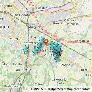 Mappa Piazza Grigoris Lambrakis, 40139 Bologna BO, Italia (1.24214)