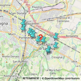 Mappa Piazza Grigoris Lambrakis, 40139 Bologna BO, Italia (1.42636)