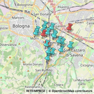 Mappa Via Forni Gherardo, 40137 Bologna BO, Italia (1.24333)