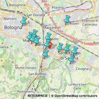 Mappa Via Cagliari, 40139 Bologna BO, Italia (1.61846)